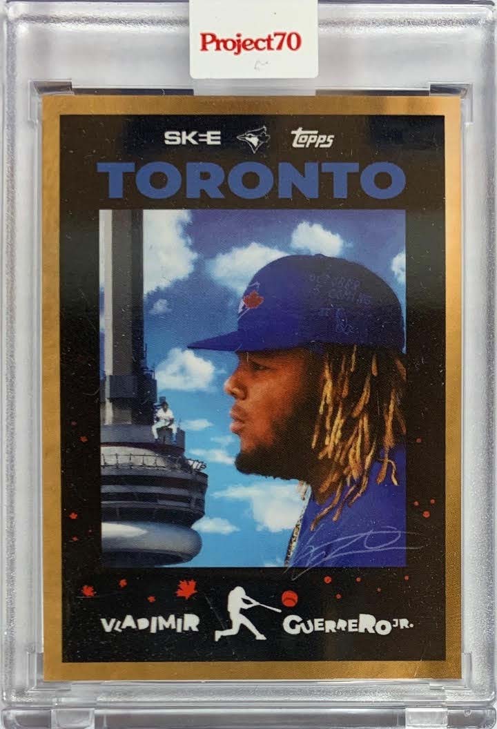 Vladimir Guerrero Jr 2021 Topps Project 70 DJ Skee Baseball Card #466 Vladimir Guerrero Jr 2021 Topps Project 70 DJ Skee Baseball Card #466
